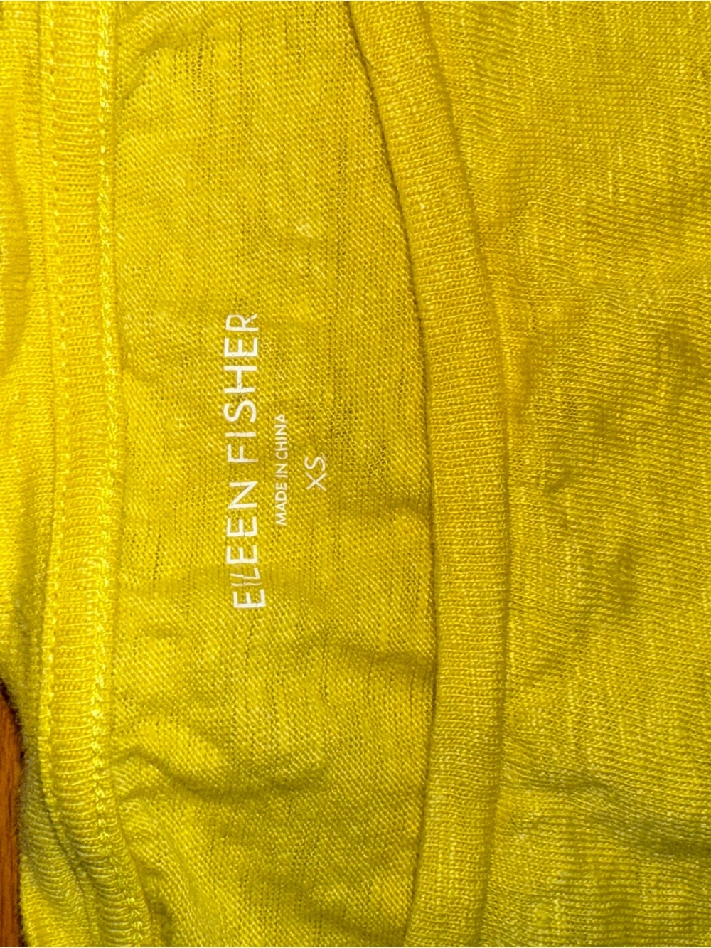 eileen fisher crop top size xs yellow